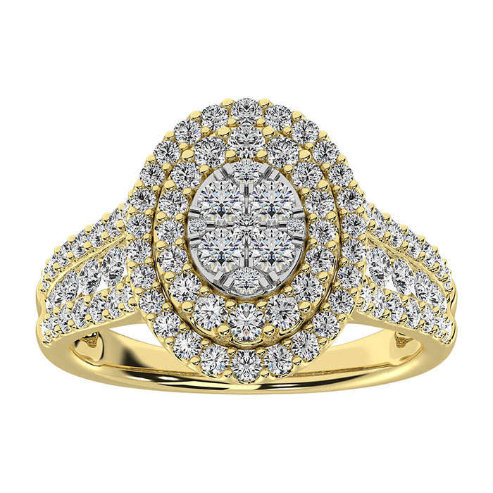 14K Yellow Gold 1 1/2 Ct.Tw. Diamond Engagement Ring