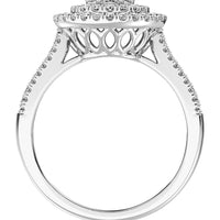 Thumbnail for 14K White Gold 1 Ct.Tw. Diamond Flower Cluster Engagement Ring