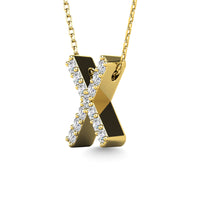 Thumbnail for Diamond 1/8 Ct.Tw. Letter X Pendant in 14K Yellow Gold