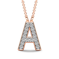 Thumbnail for Diamond 1/20 Ct.Tw. Letter A Pendant in 10K Rose Gold