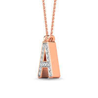 Thumbnail for Diamond 1/20 Ct.Tw. Letter A Pendant in 10K Rose Gold