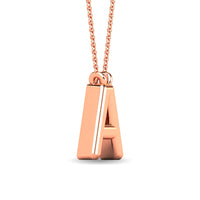 Thumbnail for Diamond 1/20 Ct.Tw. Letter A Pendant in 10K Rose Gold