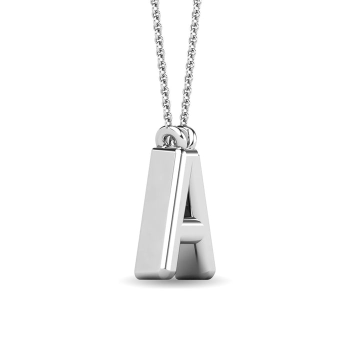 Diamond 1/20 Ct.Tw. Letter A Pendant in 10K White Gold""