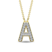 Thumbnail for Diamond 1/20 Ct.Tw. Letter A Pendant in 10K Yellow Gold