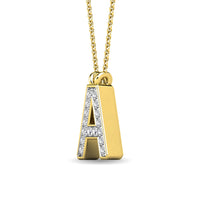 Thumbnail for Diamond 1/20 Ct.Tw. Letter A Pendant in 10K Yellow Gold