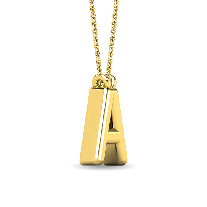 Diamond 1/20 Ct.Tw. Letter A Pendant in 10K Yellow Gold""