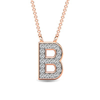 Thumbnail for Diamond 1/20 Ct.Tw. Letter B Pendant in 10K Rose Gold