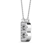 Thumbnail for Diamond 1/20 Ct.Tw. Letter B Pendant in 10K White Gold