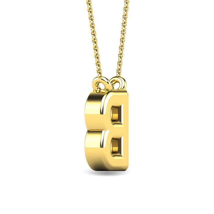 Diamond 1/20 Ct.Tw. Letter B Pendant in 10K Yellow Gold""