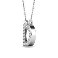 Thumbnail for Diamond 1/20 Ct.Tw. Letter D Pendant in 10K White Gold
