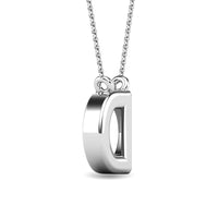 Thumbnail for Diamond 1/20 Ct.Tw. Letter D Pendant in 10K White Gold