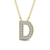 Thumbnail for Diamond 1/20 Ct.Tw. Letter D Pendant in 10K Yellow Gold