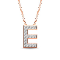 Thumbnail for Diamond 1/20 Ct.Tw. Letter E Pendant in 10K Rose Gold