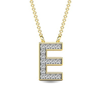 Thumbnail for Diamond 1/20 Ct.Tw. Letter E Pendant in 10K Yellow Gold