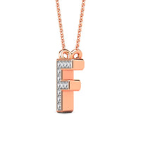 Thumbnail for Diamond 1/20 Ct.Tw. Letter F Pendant in 10K Rose Gold