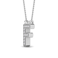 Thumbnail for Diamond 1/20 Ct.Tw. Letter F Pendant in 10K White Gold