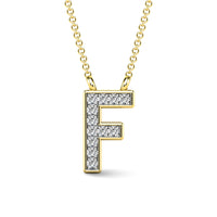 Thumbnail for Diamond 1/20 Ct.Tw. Letter F Pendant in 10K Yellow Gold