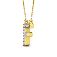 Thumbnail for Diamond 1/20 Ct.Tw. Letter F Pendant in 10K Yellow Gold