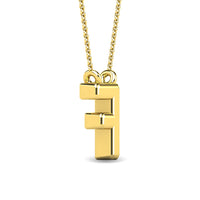 Thumbnail for Diamond 1/20 Ct.Tw. Letter F Pendant in 10K Yellow Gold