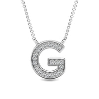 Thumbnail for Diamond 1/20 Ct.Tw. Letter G Pendant in 10K White Gold