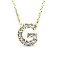 Thumbnail for Diamond 1/20 Ct.Tw. Letter G Pendant in 10K Yellow Gold