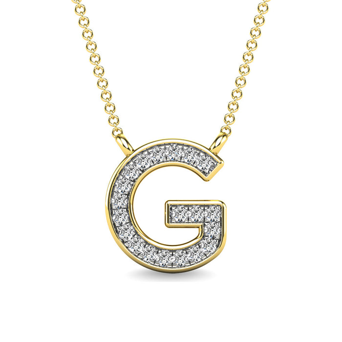 Diamond 1/20 Ct.Tw. Letter G Pendant in 10K Yellow Gold""