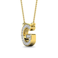 Thumbnail for Diamond 1/20 Ct.Tw. Letter G Pendant in 10K Yellow Gold