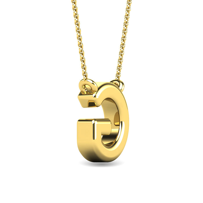 Diamond 1/20 Ct.Tw. Letter G Pendant in 10K Yellow Gold""