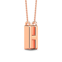 Thumbnail for Diamond 1/20 Ct.Tw. Letter H Pendant in 10K Rose Gold