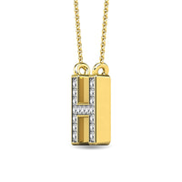 Thumbnail for Diamond 1/20 Ct.Tw. Letter H Pendant in 10K Yellow Gold