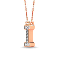 Thumbnail for Diamond 1/20 Ct.Tw. Letter I Pendant in 10K Rose Gold