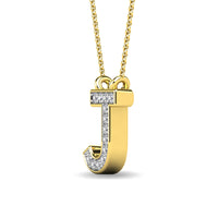 Thumbnail for Diamond 1/20 Ct.Tw. Letter J Pendant in 10K Yellow Gold