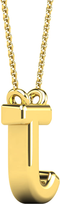 Thumbnail for Diamond 1/20 Ct.Tw. Letter J Pendant in 10K Yellow Gold