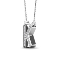 Thumbnail for Diamond 1/20 Ct.Tw. Letter K Pendant in 10K White Gold