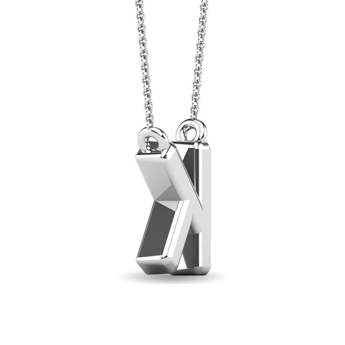 Diamond 1/20 Ct.Tw. Letter K Pendant in 10K White Gold""