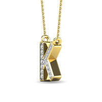 Thumbnail for Diamond 1/20 Ct.Tw. Letter K Pendant in 10K Yellow Gold