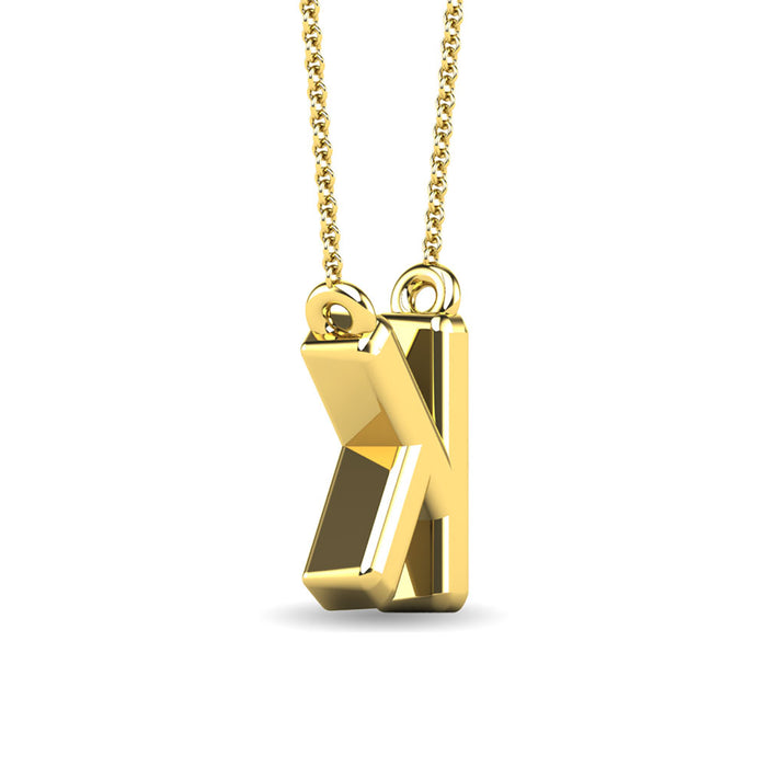 Diamond 1/20 Ct.Tw. Letter K Pendant in 10K Yellow Gold""