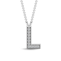 Thumbnail for Diamond 1/20 Ct.Tw. Letter L Pendant in 10K White Gold