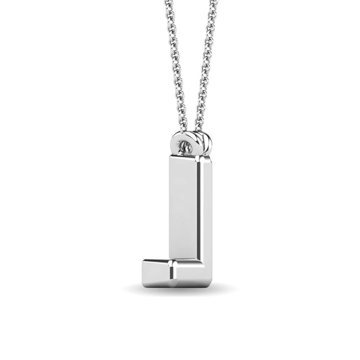 Diamond 1/20 Ct.Tw. Letter L Pendant in 10K White Gold""