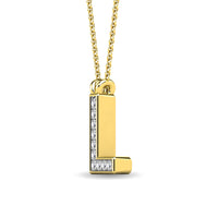 Thumbnail for Diamond 1/20 Ct.Tw. Letter L Pendant in 10K Yellow Gold