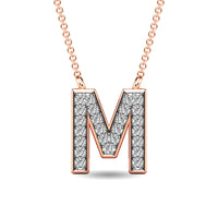 Thumbnail for Diamond 1/20 Ct.Tw. Letter M Pendant in 10K Rose Gold