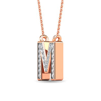 Thumbnail for Diamond 1/20 Ct.Tw. Letter M Pendant in 10K Rose Gold