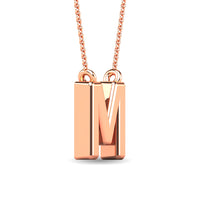 Thumbnail for Diamond 1/20 Ct.Tw. Letter M Pendant in 10K Rose Gold