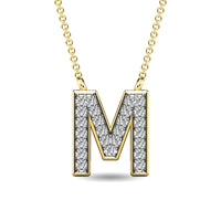 Thumbnail for Diamond 1/20 Ct.Tw. Letter M Pendant in 10K Yellow Gold