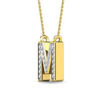 Thumbnail for Diamond 1/20 Ct.Tw. Letter M Pendant in 10K Yellow Gold