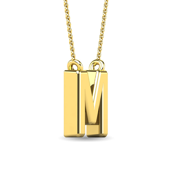 Diamond 1/20 Ct.Tw. Letter M Pendant in 10K Yellow Gold""