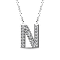 Thumbnail for Diamond 1/20 Ct.Tw. Letter N Pendant in 10K White Gold