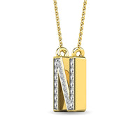 Thumbnail for Diamond 1/20 Ct.Tw. Letter N Pendant in 10K Yellow Gold
