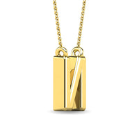 Thumbnail for Diamond 1/20 Ct.Tw. Letter N Pendant in 10K Yellow Gold