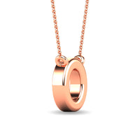 Thumbnail for Diamond 1/20 Ct.Tw. Letter O Pendant in 10K Rose Gold